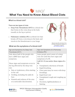 What You Need to Know About Blood Clots PDF